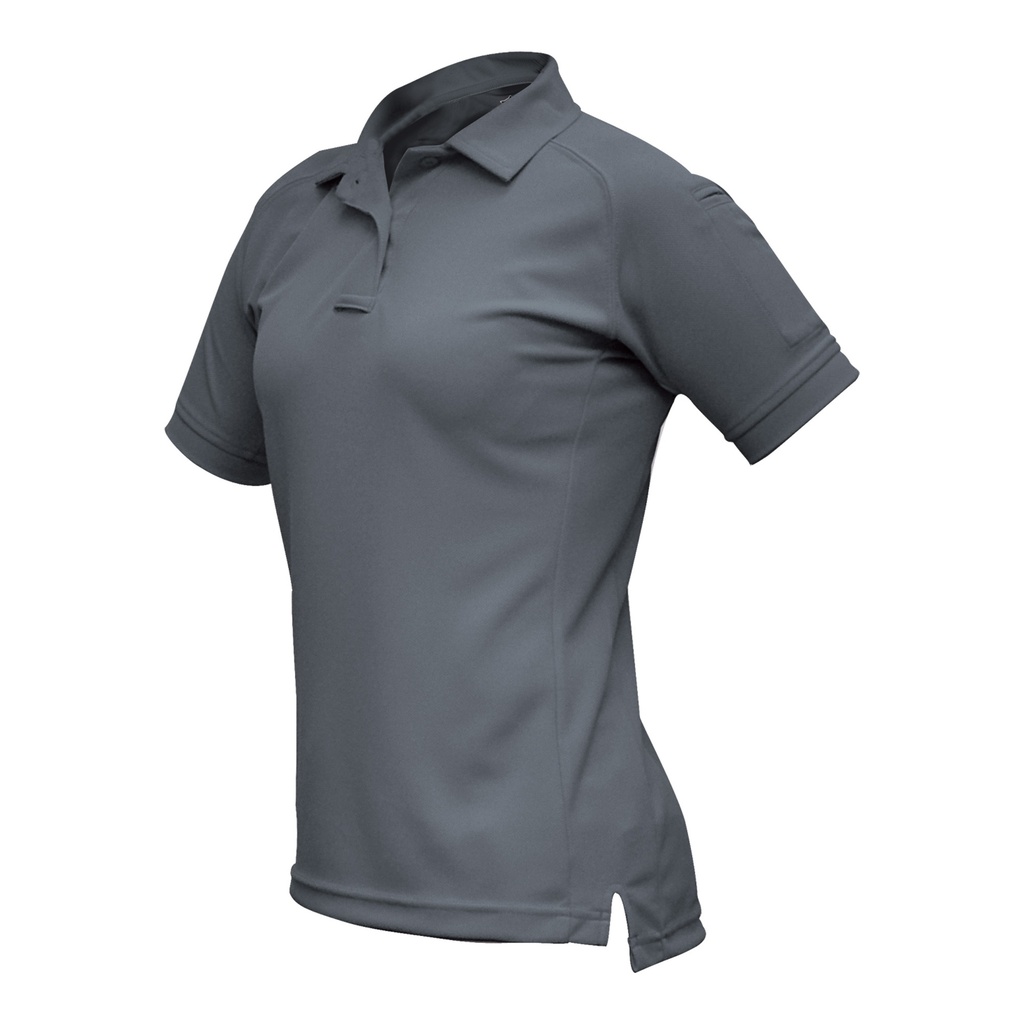 VERTX COLDBLACK WMN S/S POLO GRY LRG