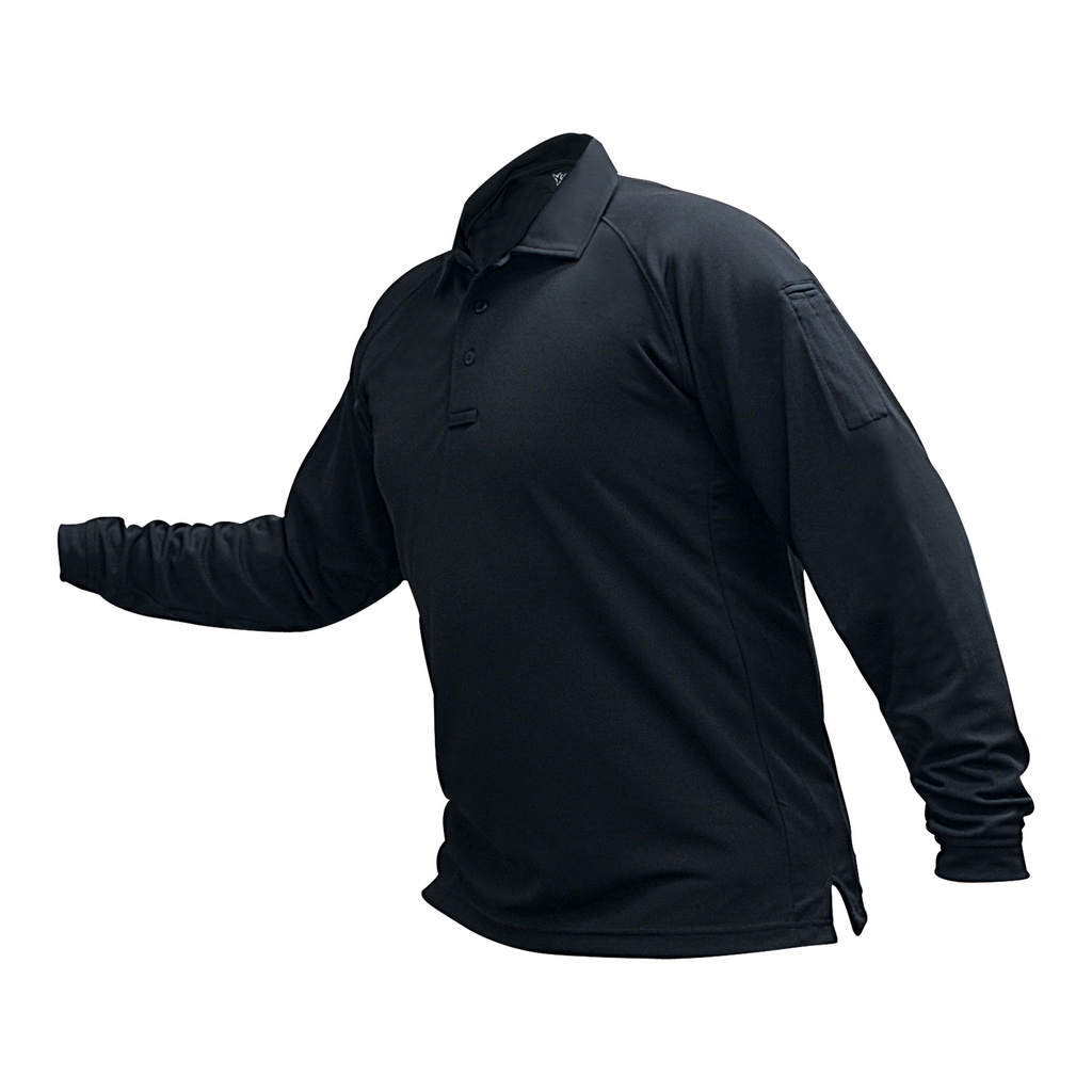 VERTX COLDBLACK L/S POLO NVY XS