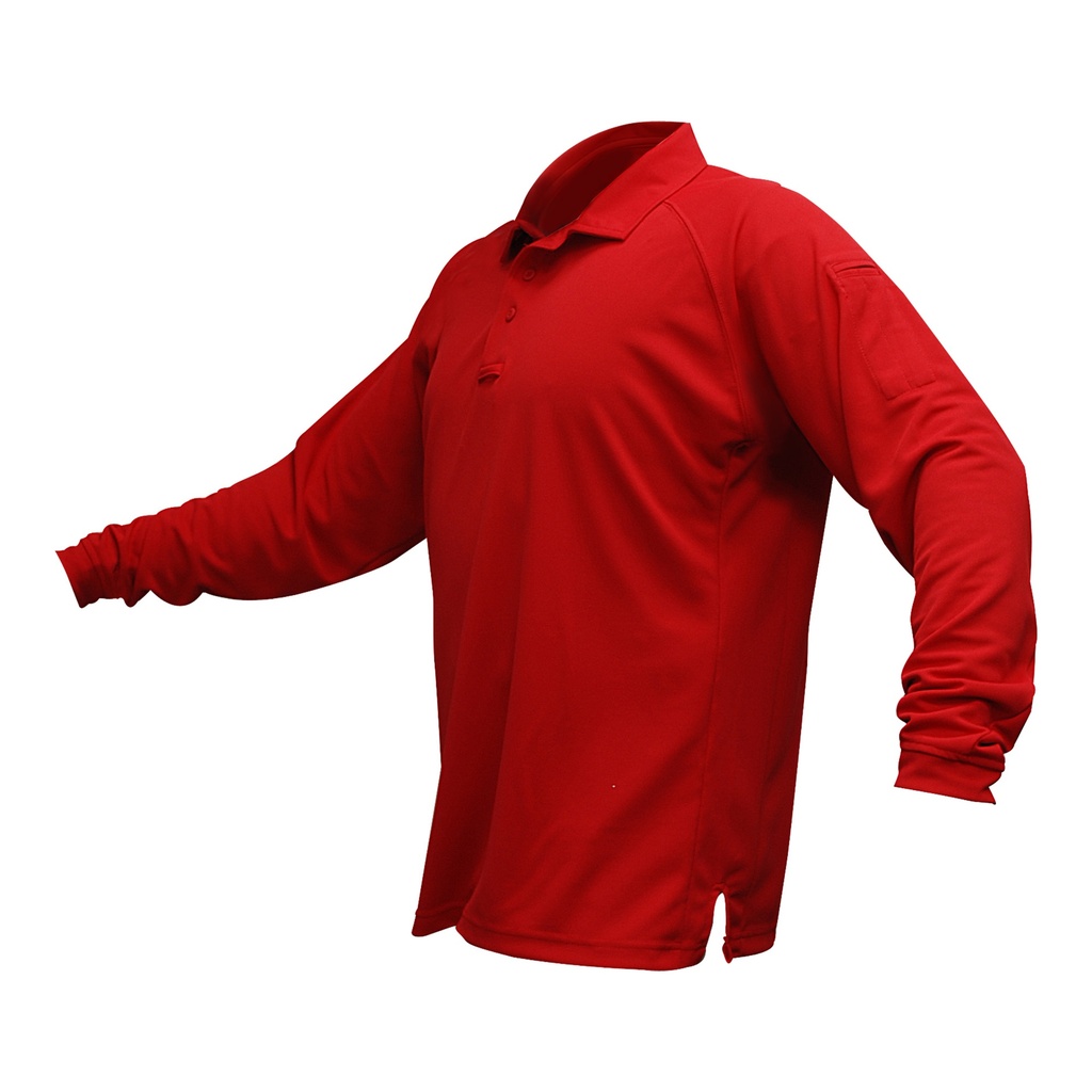 VERTX COLDBLACK L/S POLO RED 3XL