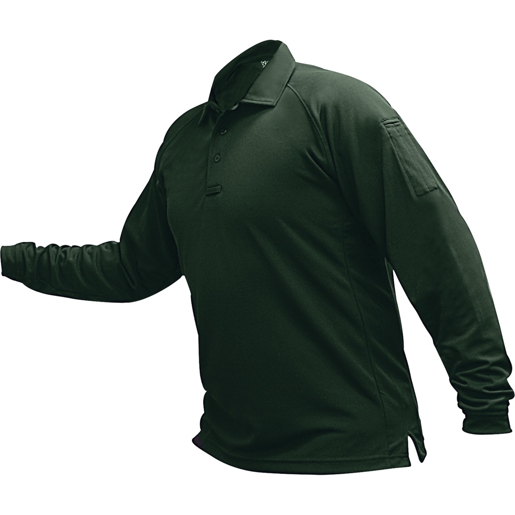 VERTX COLDBLACK L/S POLO GRN 2XL