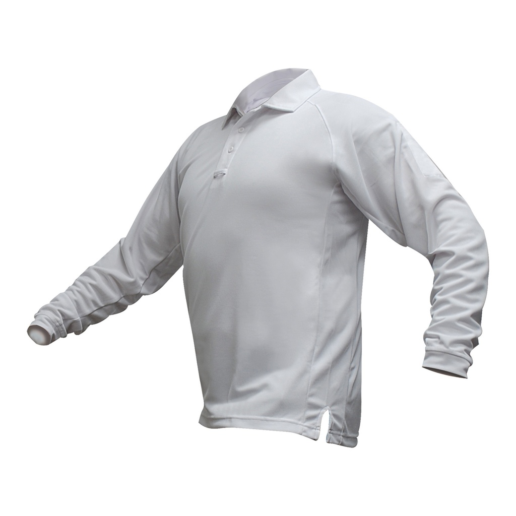 VERTX COLDBLACK L/S POLO WHT 2XL