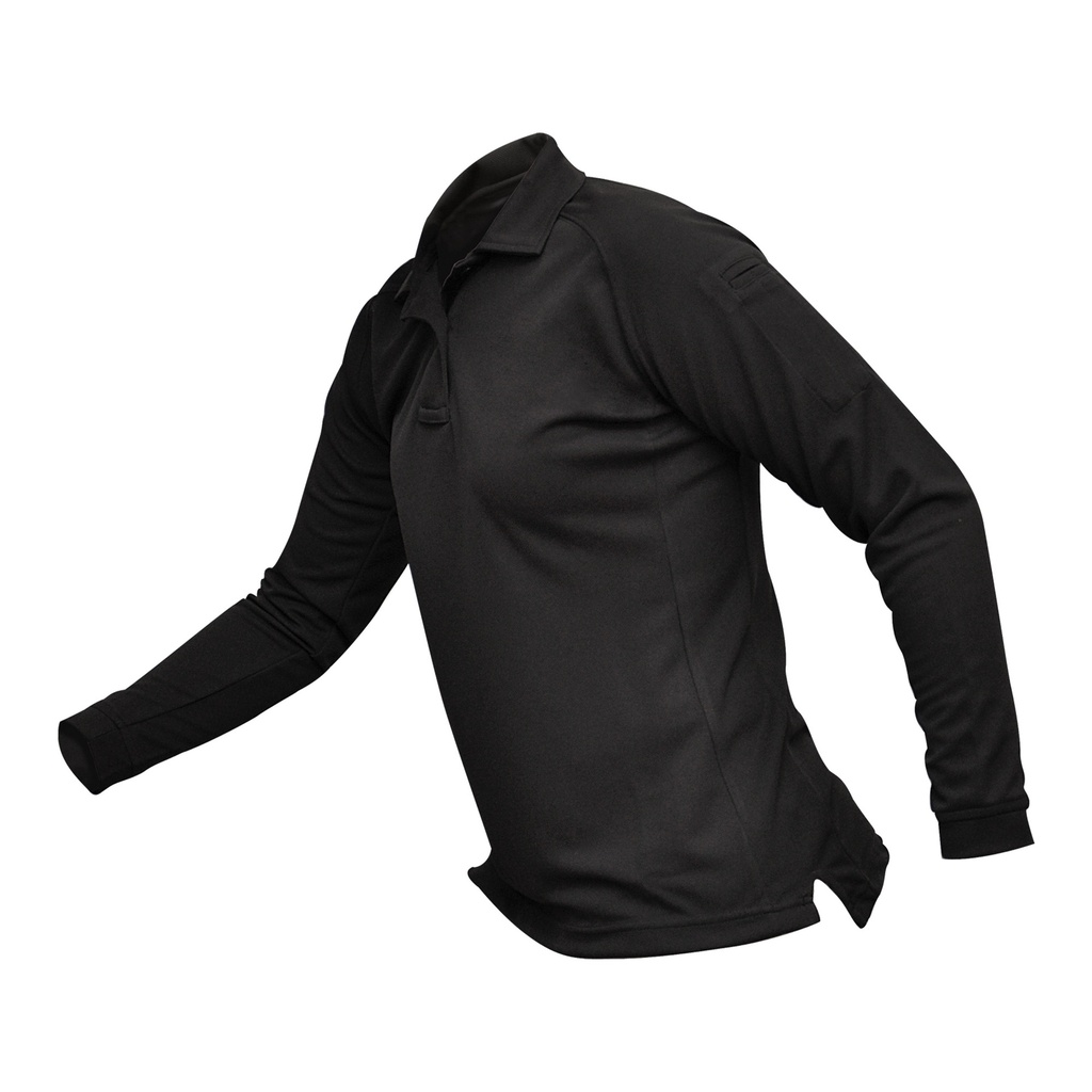 VERTX COLDBLACK WMN L/S POLO BLK XL