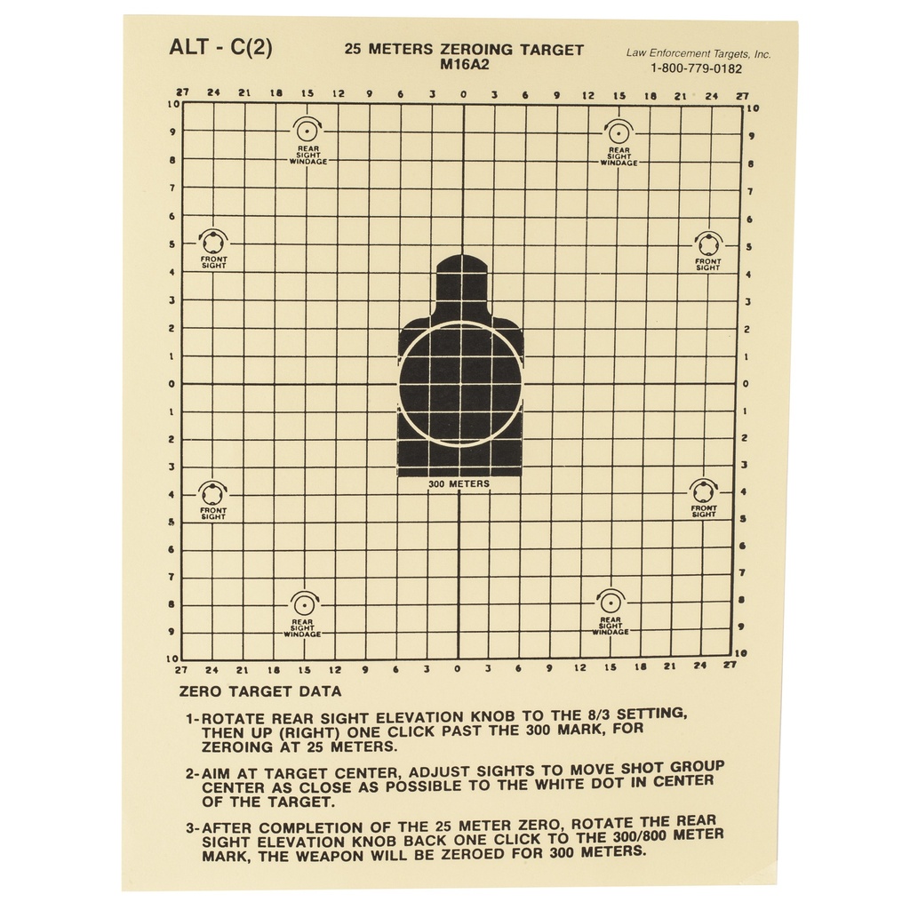 ACTION TGT 25 METERS DOD M16A2 100PK