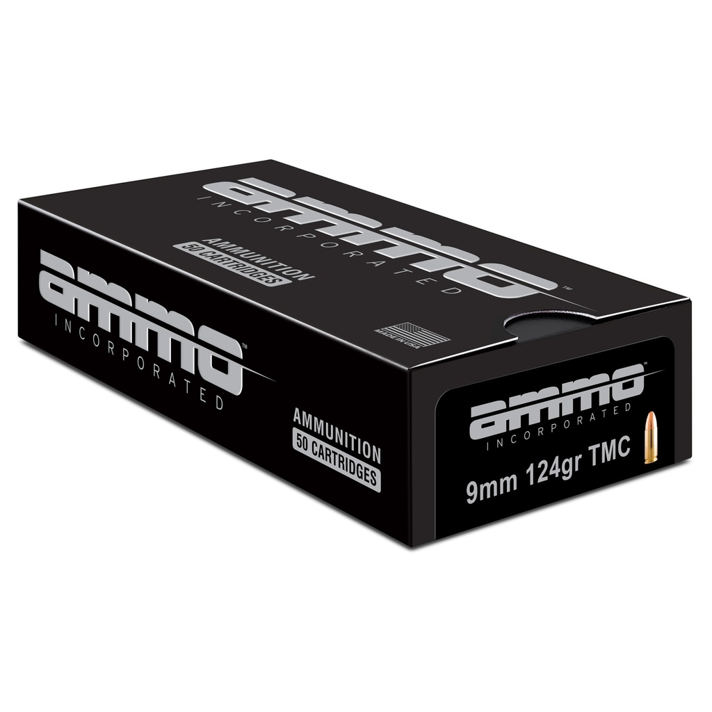 AMMO INC 9MM 124 GR TMC 50/1000