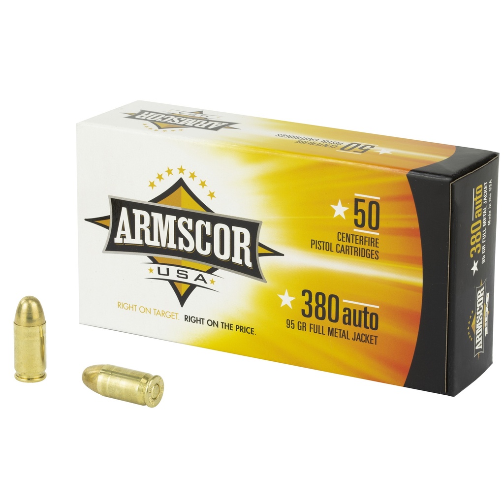 ARMSCOR 380ACP 95GR FMJ 50/1000