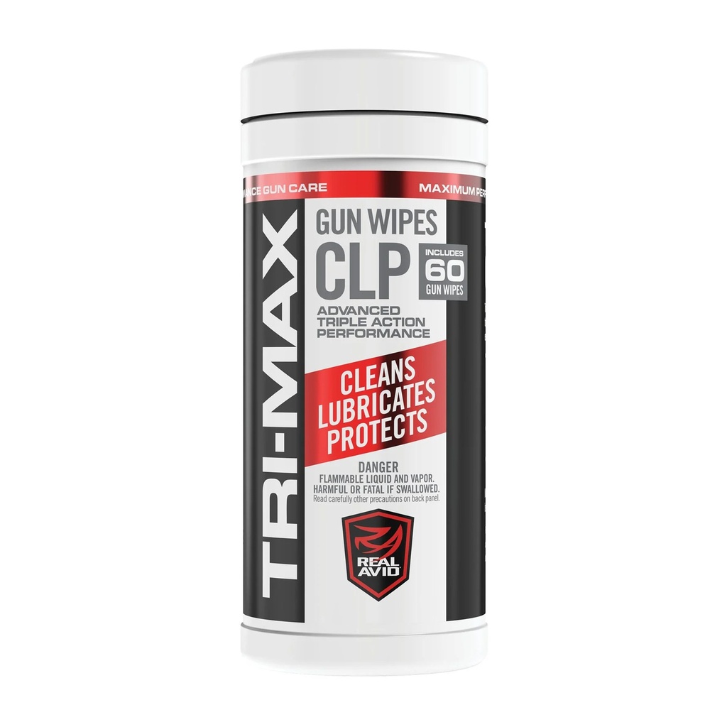 REAL AVID TRI MAX CLP GUN WIPES 60CT