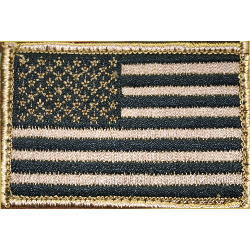 BH AMERICAN FLAG PATCH H&L TAN/BLK