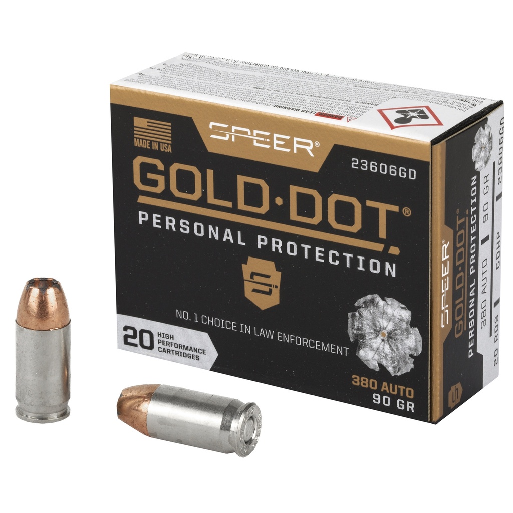 SPR GOLD DOT 380ACP 90GR HP 20/200