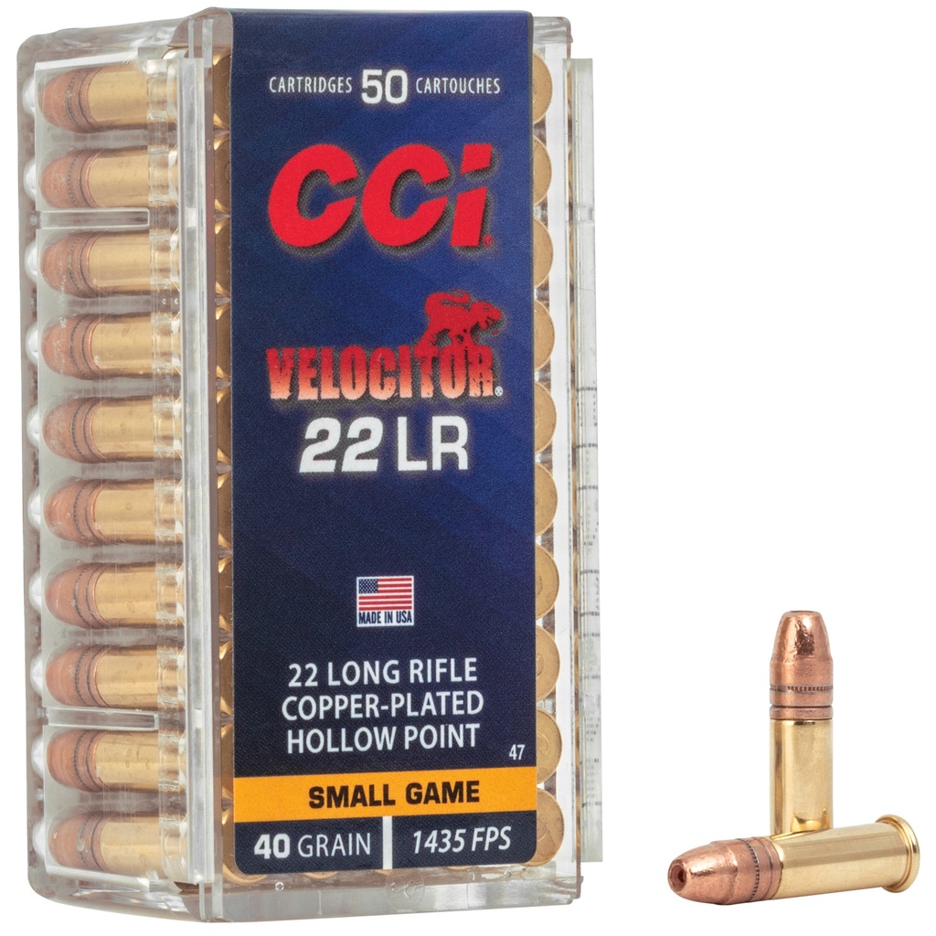 CCI 22LR VELOCITOR 40GR HP 50/5000