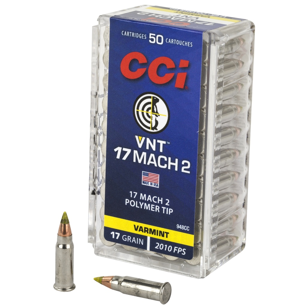 CCI 17 MACH 2 17GR VRMNT TIP 50/5000