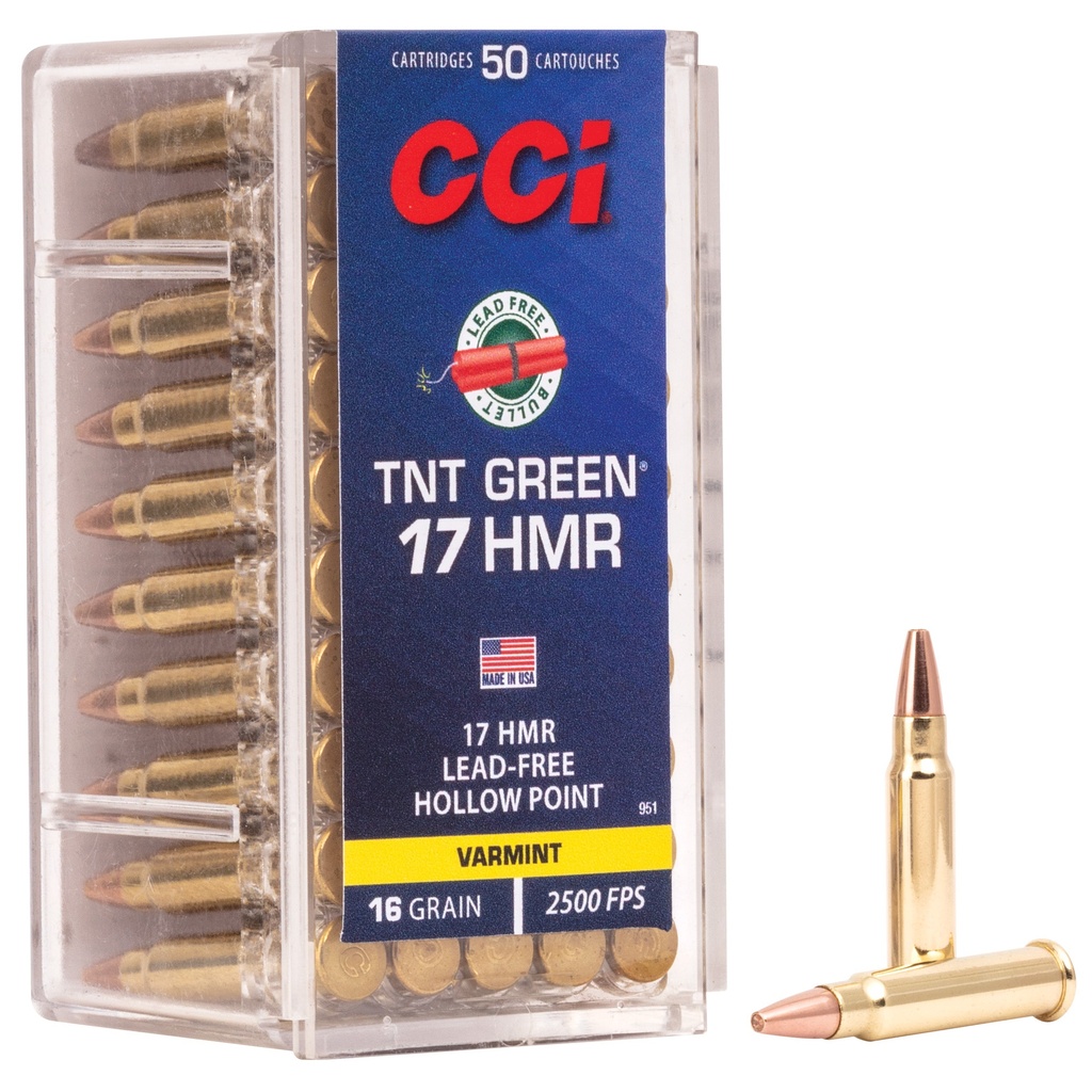 CCI 17HMR 16GR TNT GREEN 50/2000