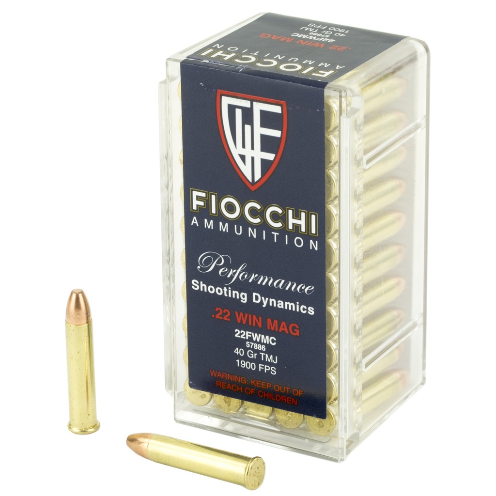 FIOCCHI 22WMR 40GR FMJ 50/2000