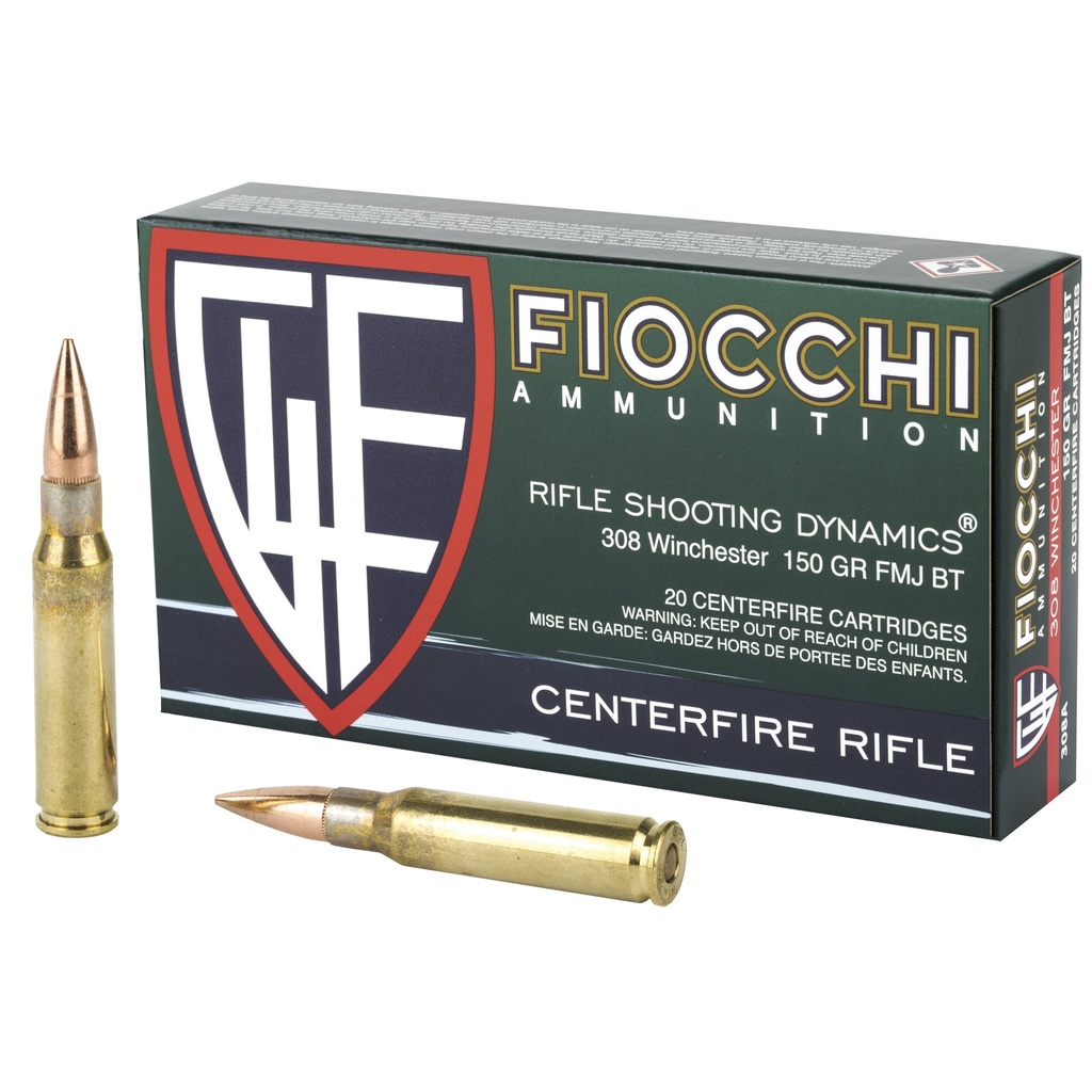 FIOCCHI 308WIN 150GR FMJBT 20/200