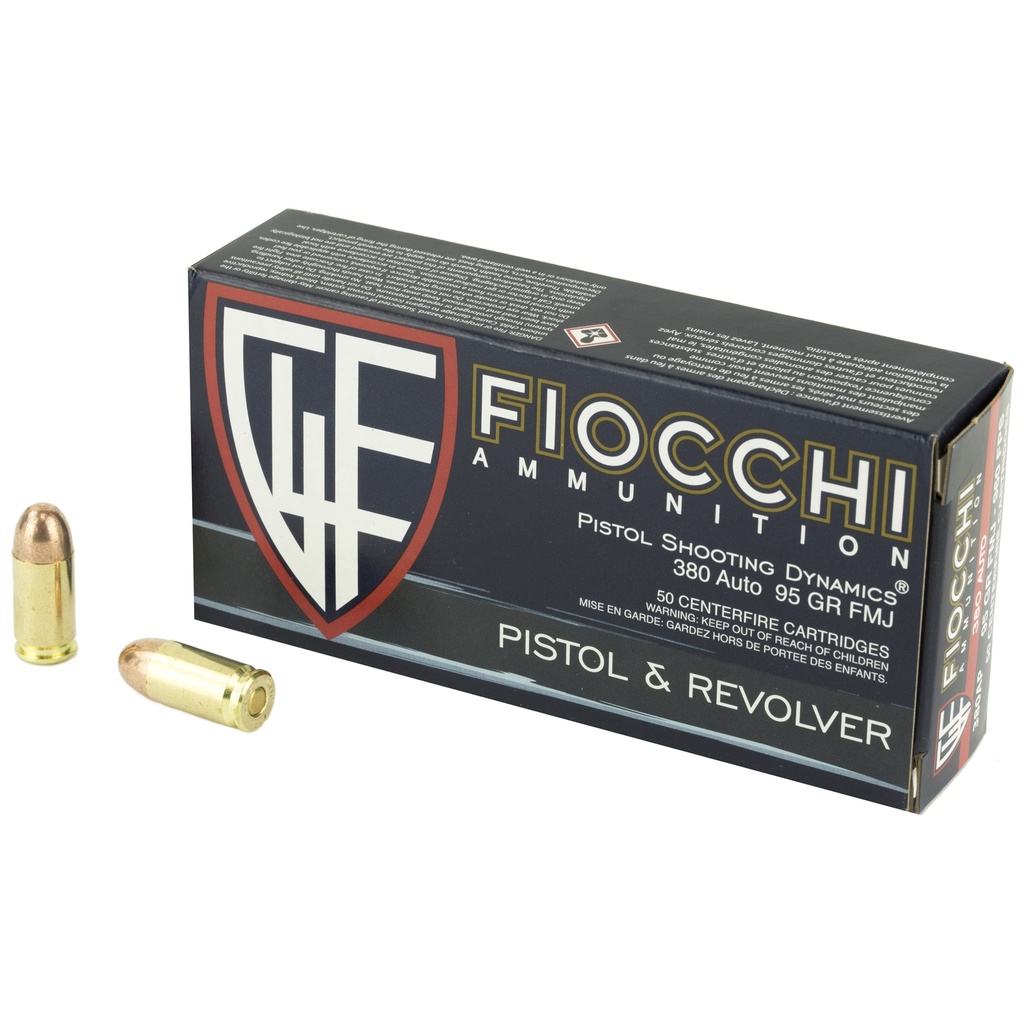 FIOCCHI 380ACP 95GR FMJ 50/1000