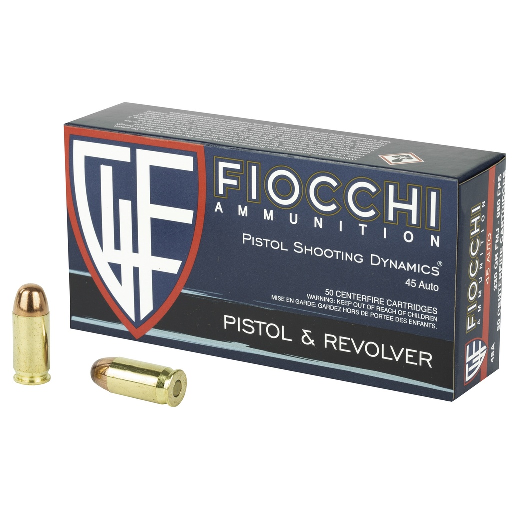 FIOCCHI 45ACP 230GR FMJ 50/500