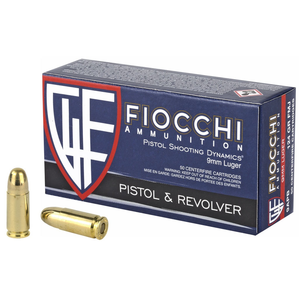 FIOCCHI 9MM 124GR FMJ 50/1000