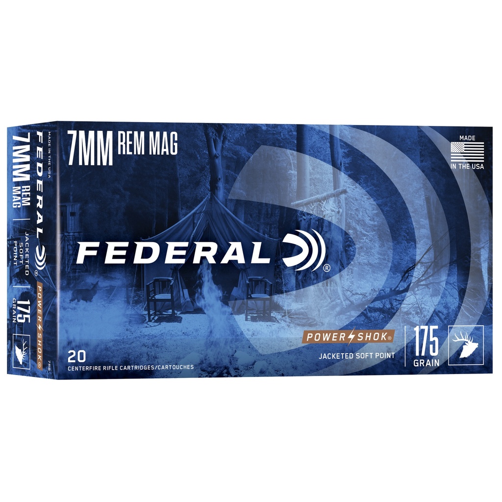 FED PWRSHK 7MMREM 175GR SP 20/200