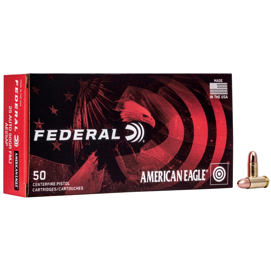 FED AM EAGLE 25ACP 50GR FMJ 50/1000