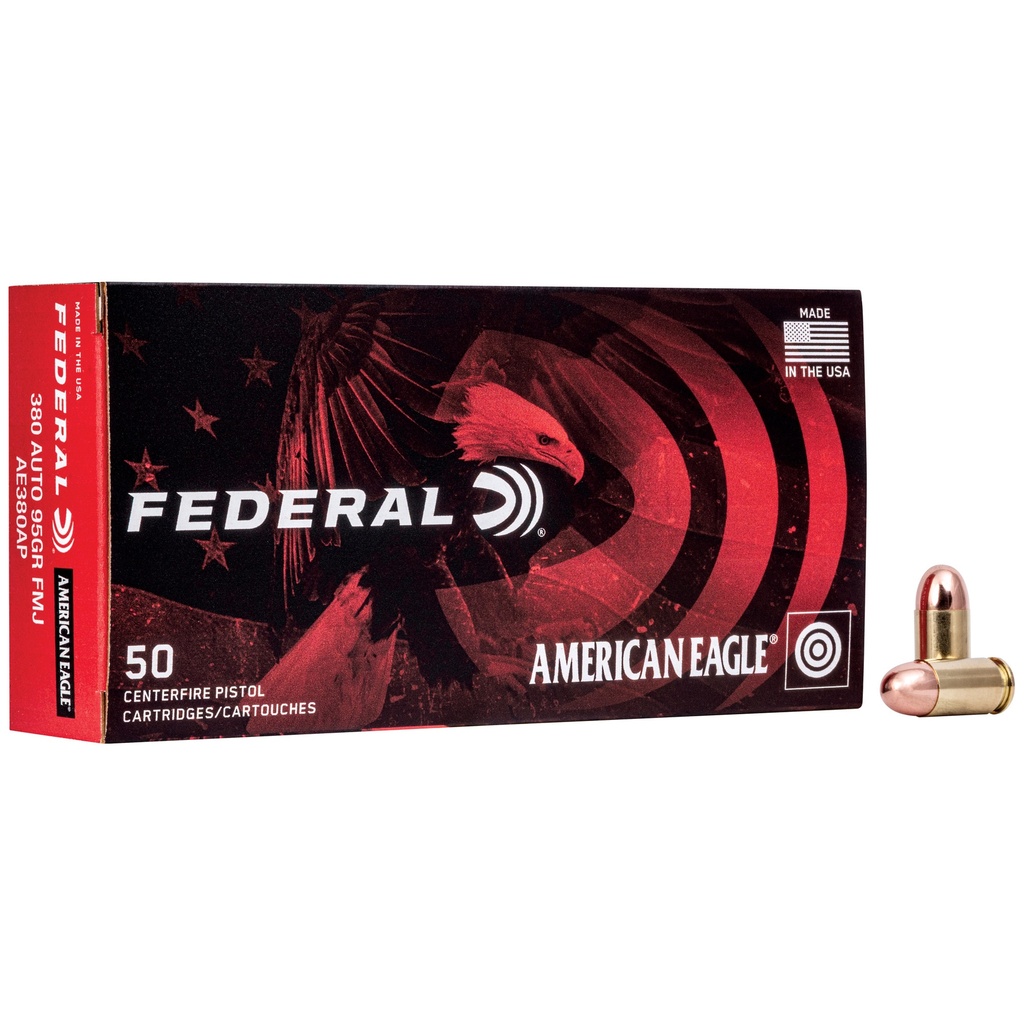 FED AM EAGLE 380ACP 95GR FMJ 50/1000