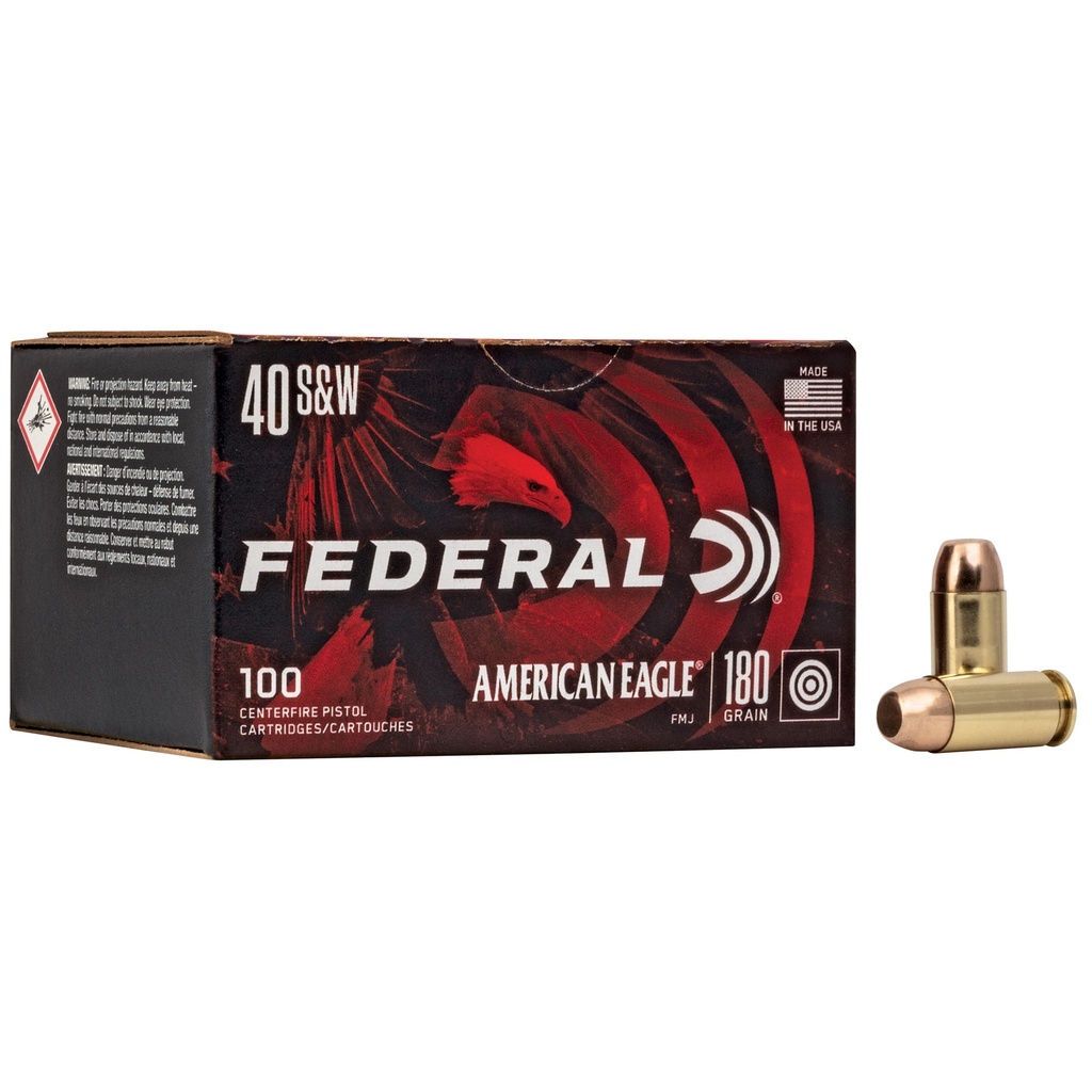 FED AM EAGLE 40S&W 180GR FMJ 100/500