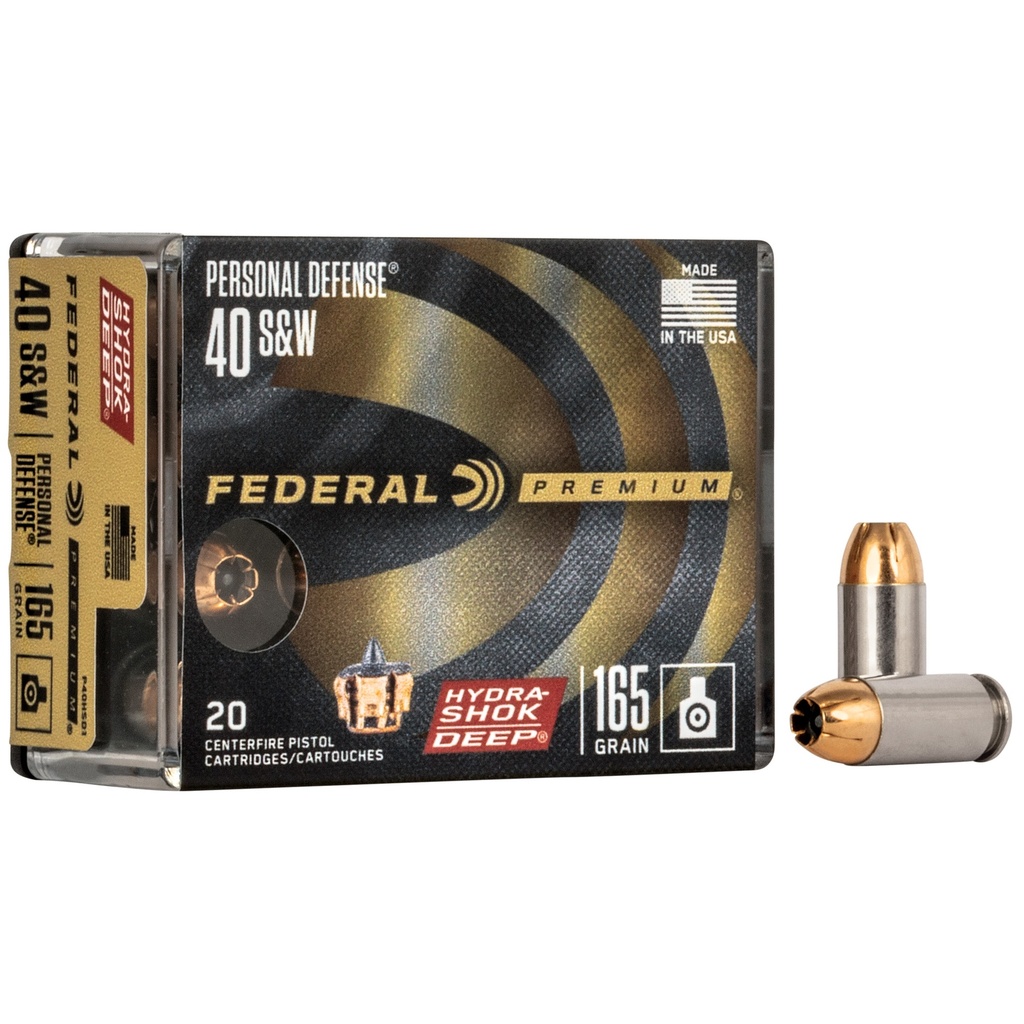 FED HYDSHK DP 40S&W 165GR JHP 20/200