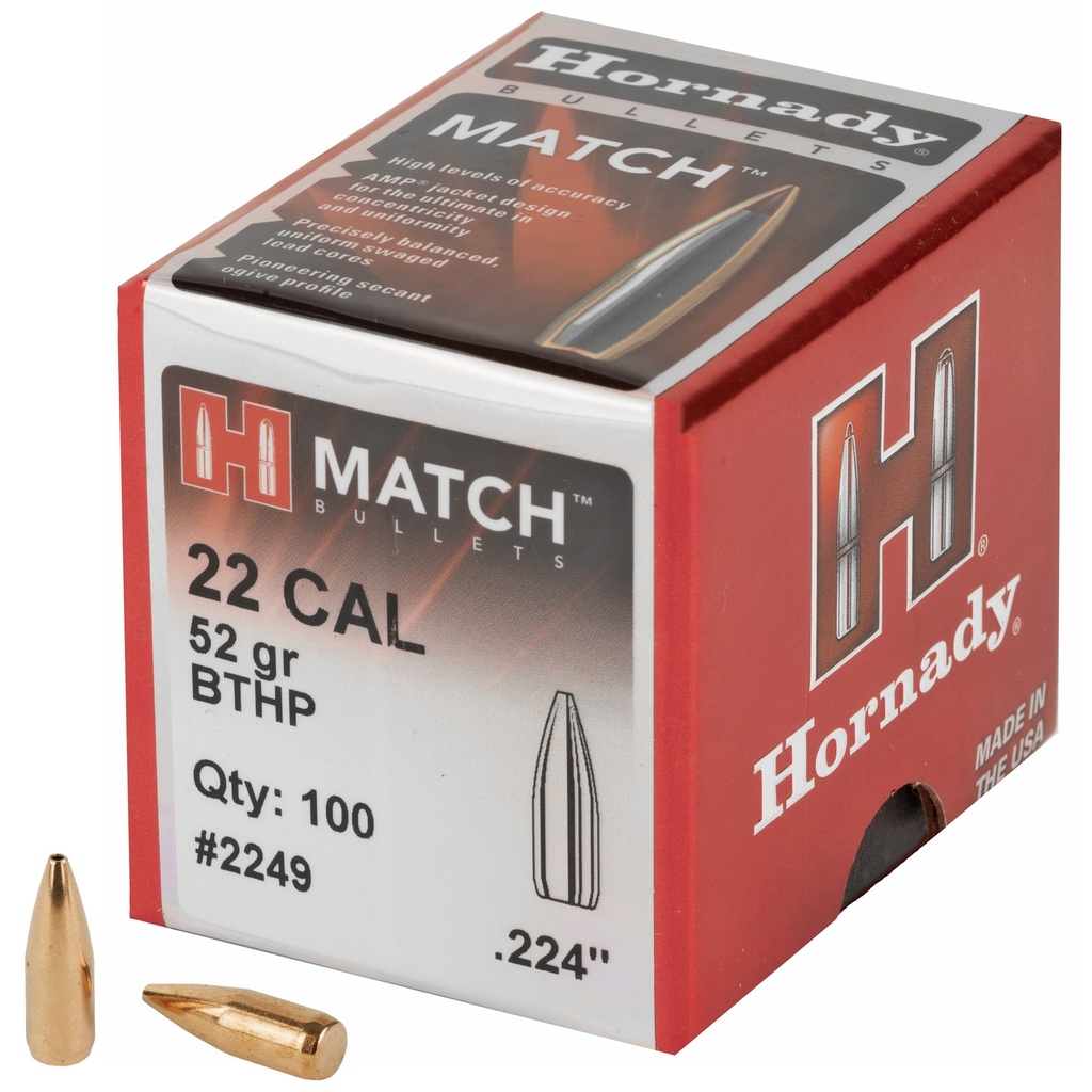 HRNDY MATCH 22CAL .224 52GR 100CT