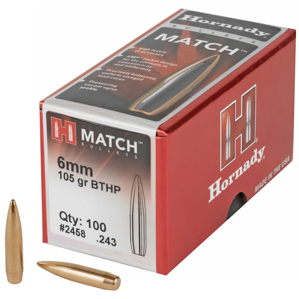 HRNDY MATCH 6MM .243 105GR 100CT