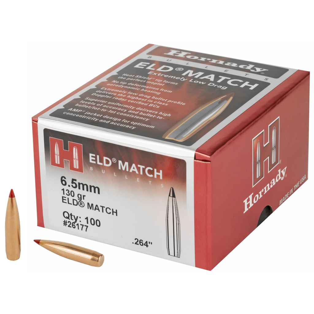 HRNDY ELD-M 6.5MM .264 130GR 100CT