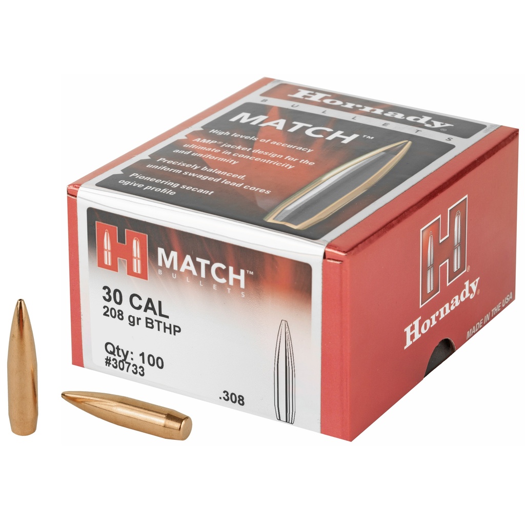 HRNDY MATCH 30CAL .308 208GR 100CT