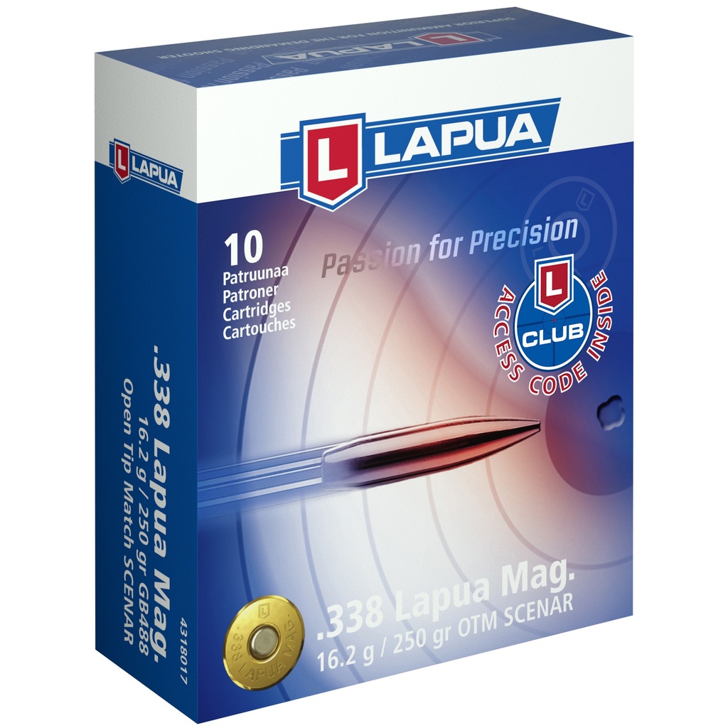 LAPUA 338 MAGNUM 250GR OTM 10/200