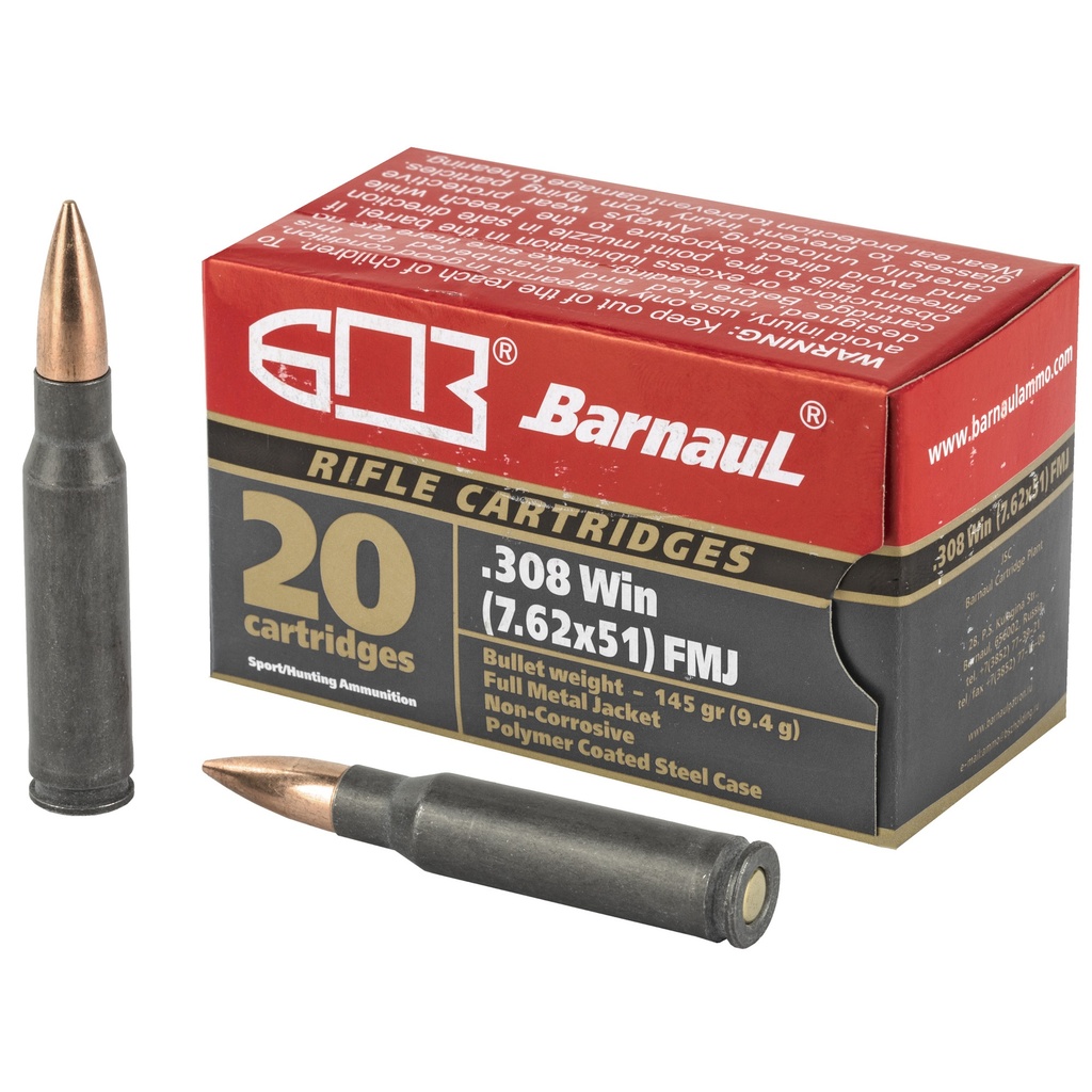 BARNAUL 308WIN 145GR FMJ 20/500