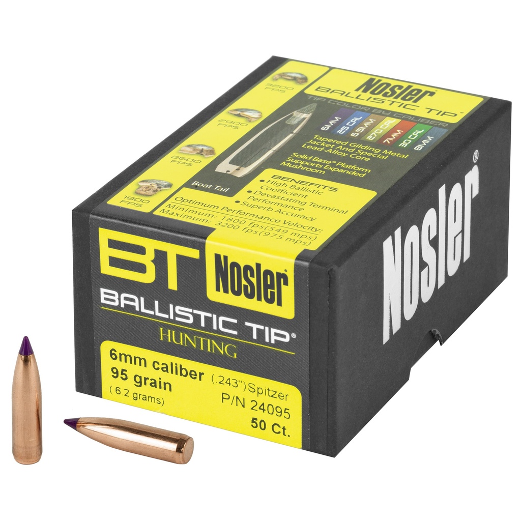 NOSLER 6MM 95GR BALLISTIC TIP 50CT