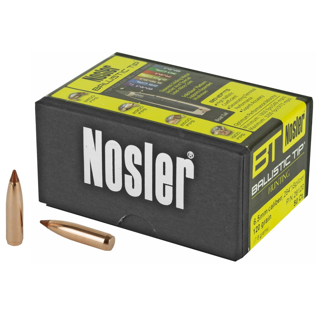 NOSLER 6.5MM 120GR 50CT