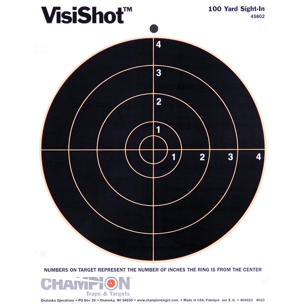 CHAMPION VISISHOT 8" BULLSEYE 10PK