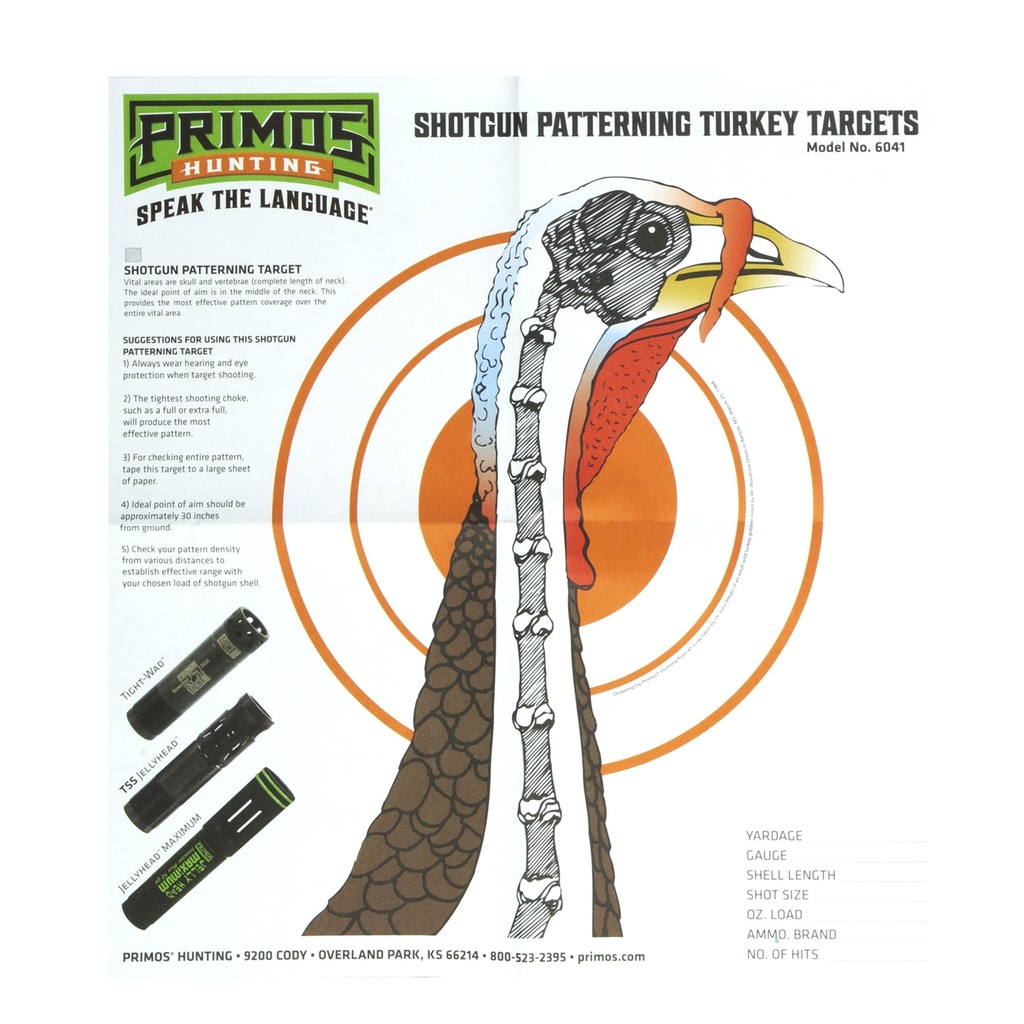 PRIMOS PAPER TURKEY TARGET 12CT