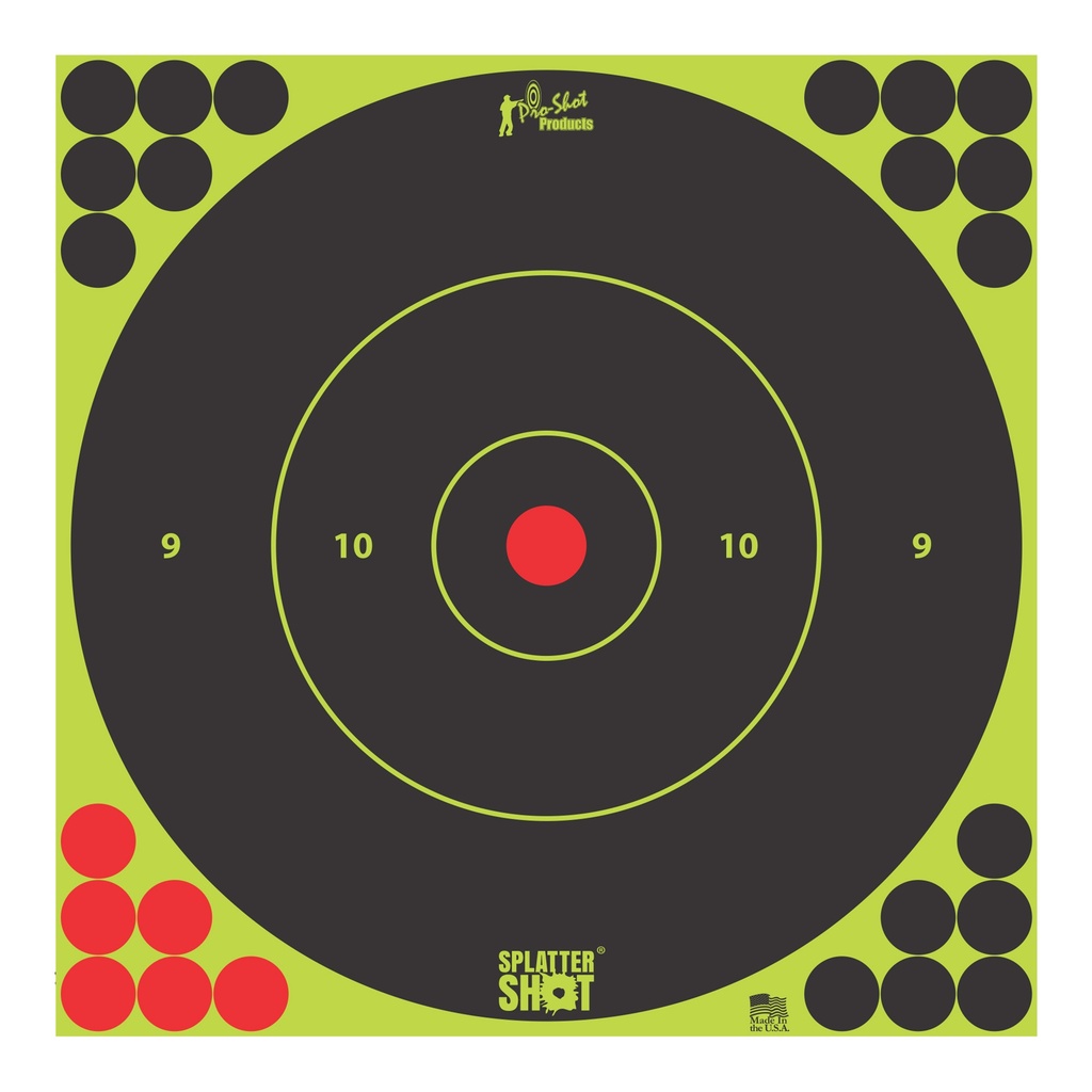 PRO-SHOT TARGET 12" GRN BULLSEYE 5PK