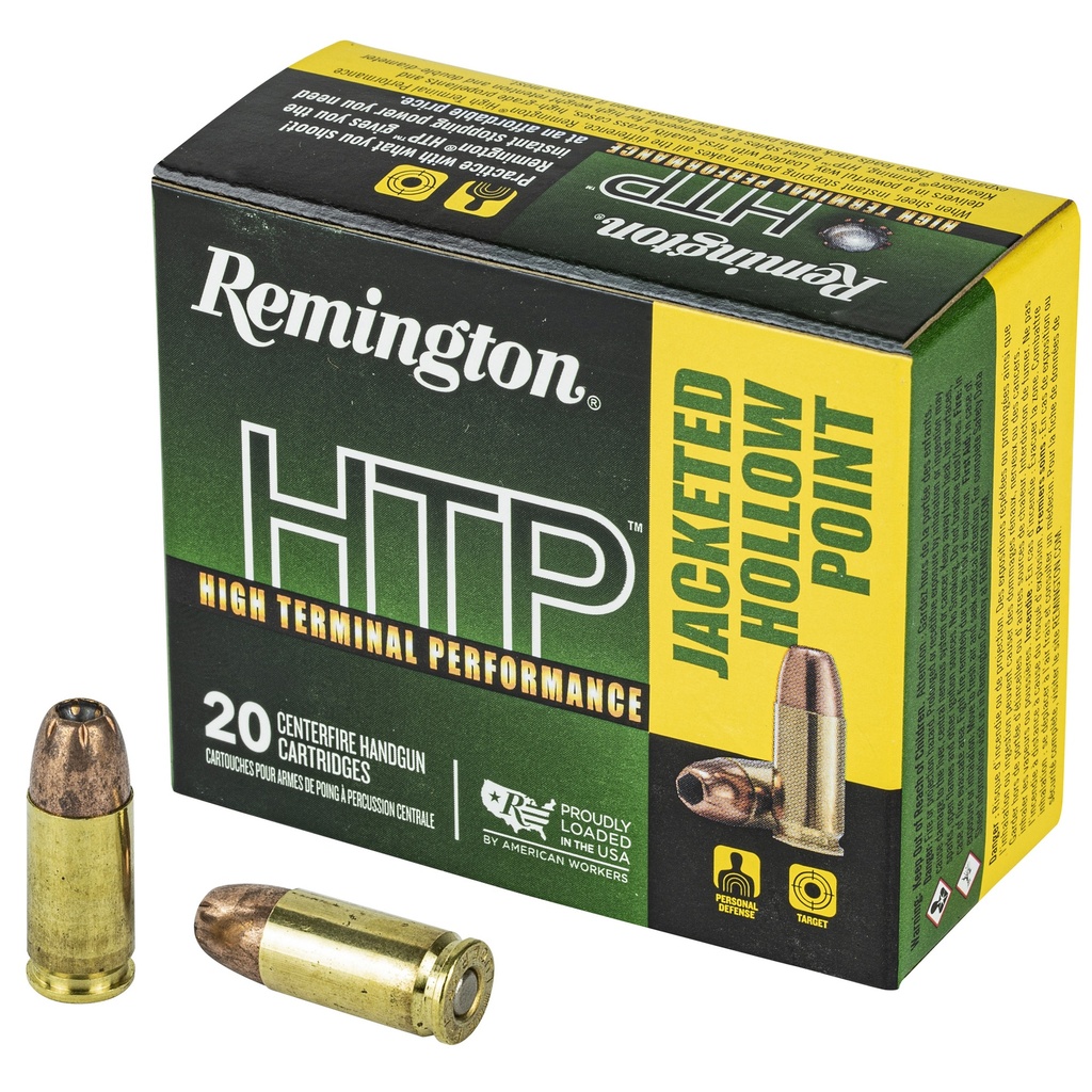 REM HTP 9MM +P 115GR JHP 20/500