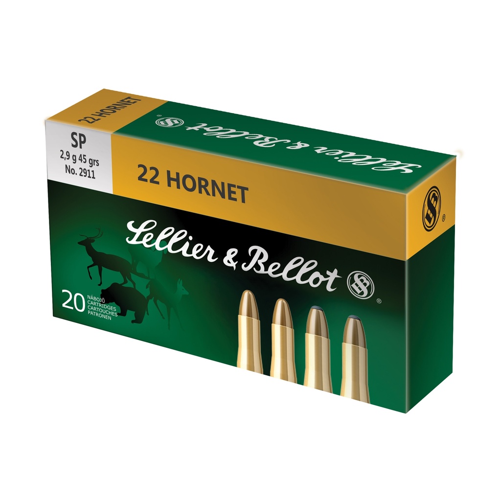 S&B 22 HORNET 45GR SP 20/1800