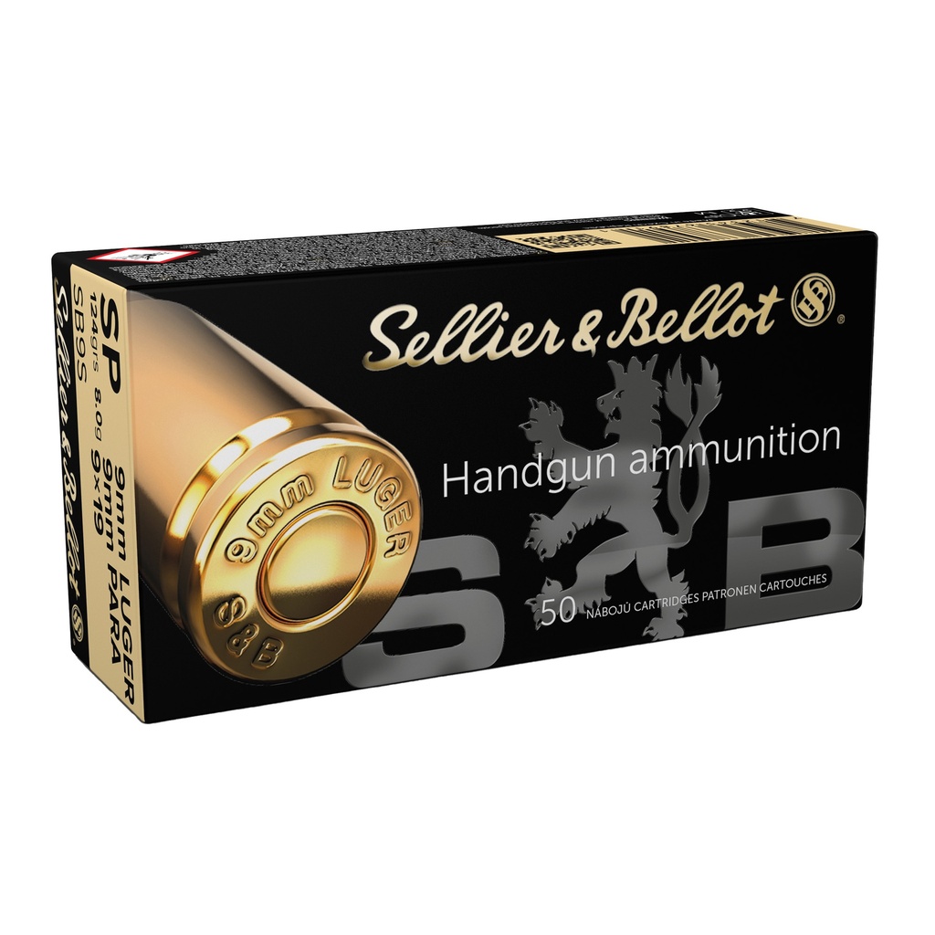 S&B 9MM 124GR SP 50/1000