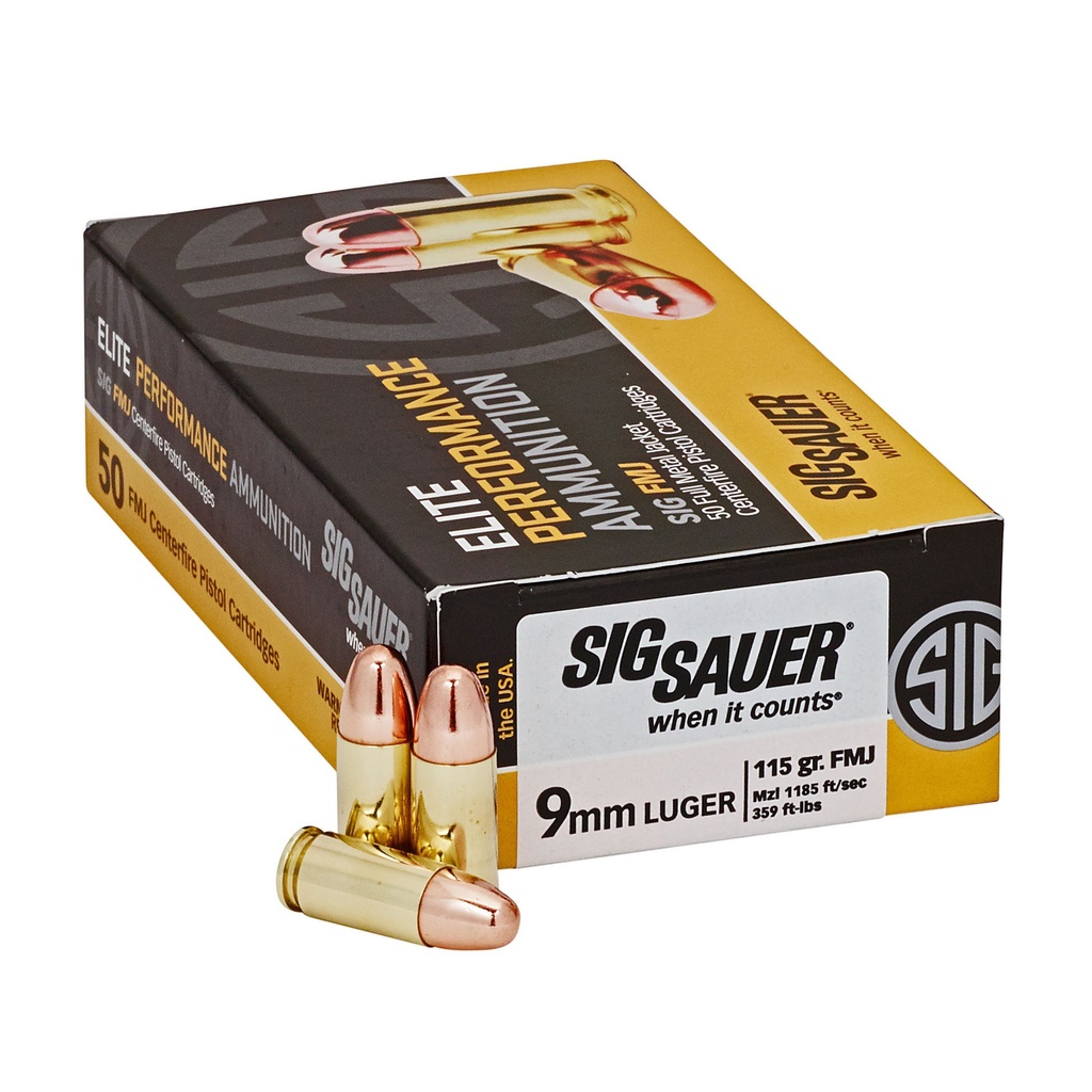 SIG AMMO 9MM 115GR FMJ 50/1000