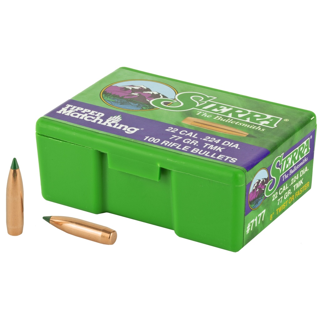 SIERRA TIPPED MK .224 77GR 100CT