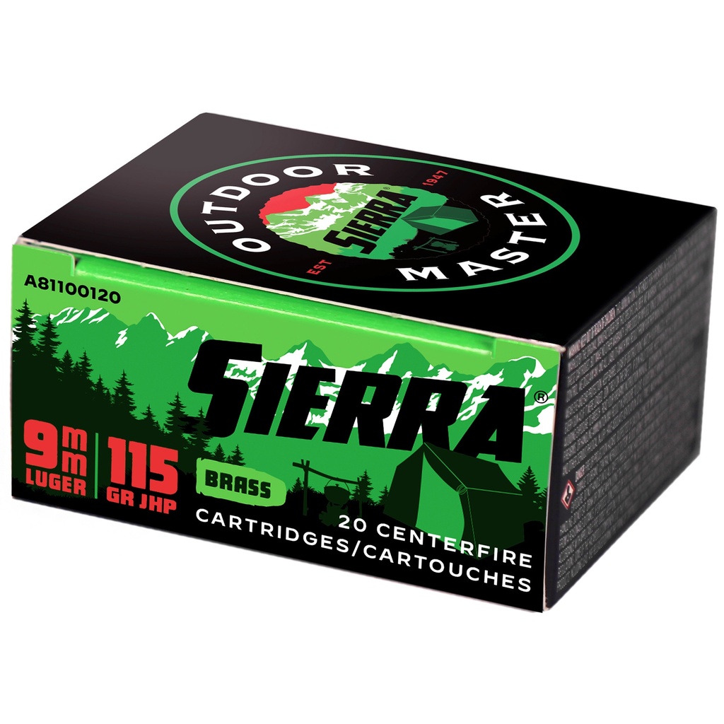 SIERRA OTDMST 9MM 115GR JHP 20/200