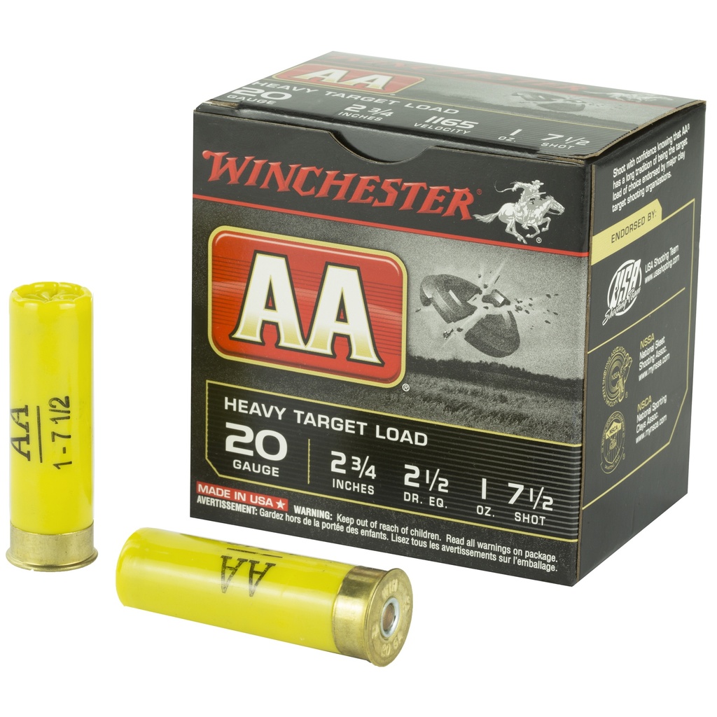 WIN AA TRGT 20GA 2.75" #7.5 25/250