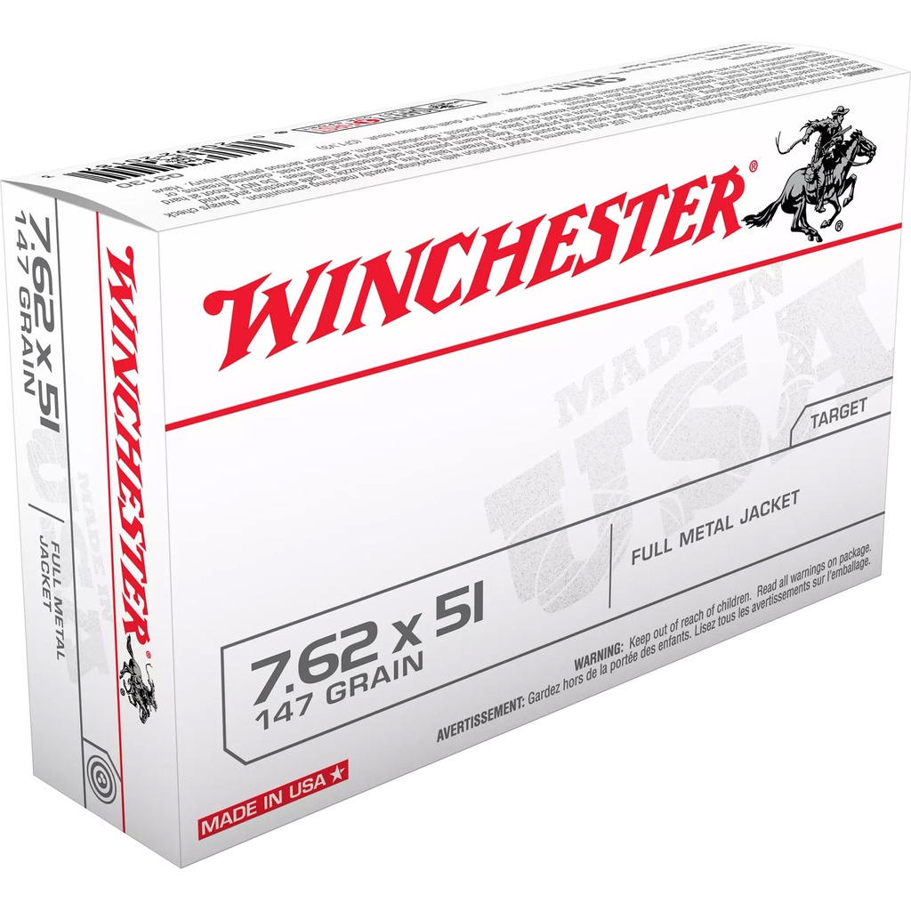 WIN USA 762X51 147GR FMJ 20/200