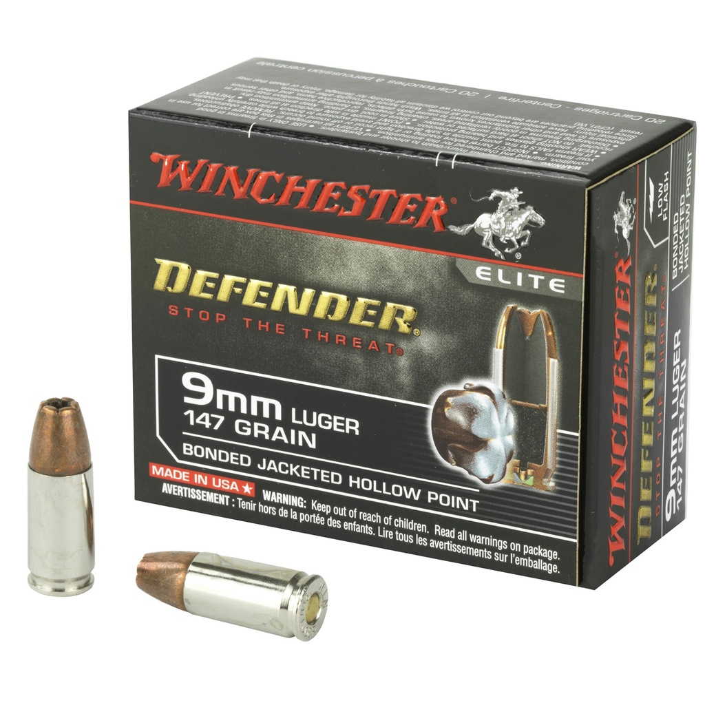 WIN DEFENDER 9MM 147GR JHP 20/200