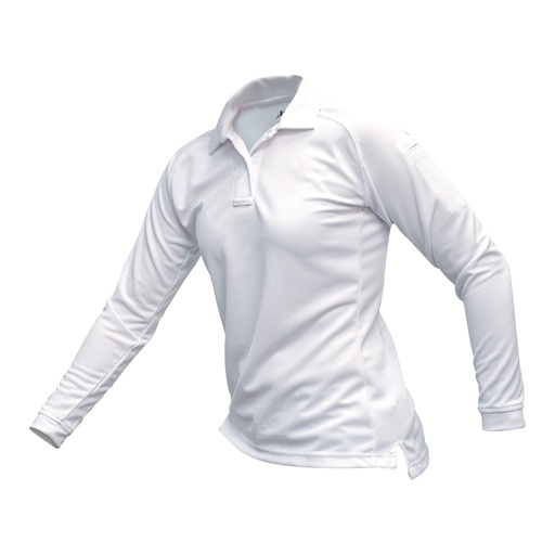 [VTX4030P-WH-LARGE] VERTX COLDBLACK WMN L/S POLO WHT LRG