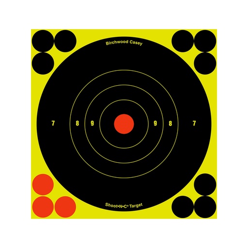 [BC34512] B/C SHT-N-C RND BULLSEYE TGT 12-6"