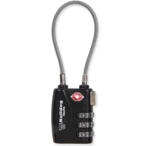 [BD8022] BULLDOG TSA LOCK W/STL CABLE NON-CA