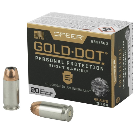 [CCI23975GD] SPR GOLD DOT 45ACP 230G HP SB 20/200