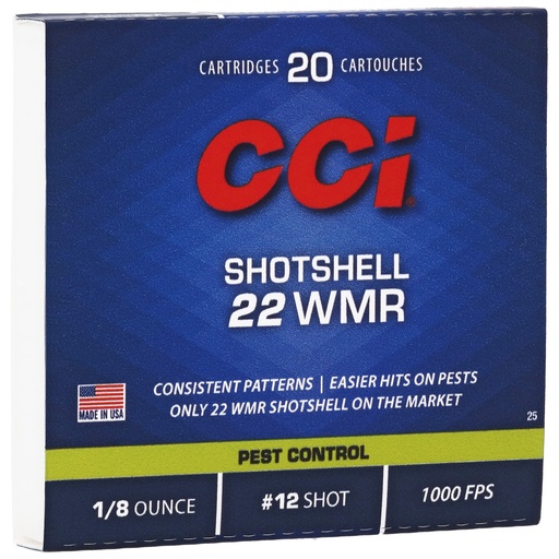 [CCI25] CCI 22WMR SHOTSHELL 20/2000